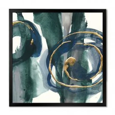 Indigo and Gold III Canvas Wall Art Print