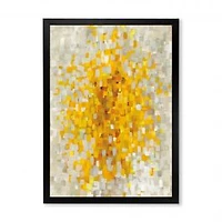 Glam Yellow Explosion Blocks Canvas