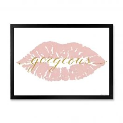 Fashion Glam Lips on Gold II Wall Art