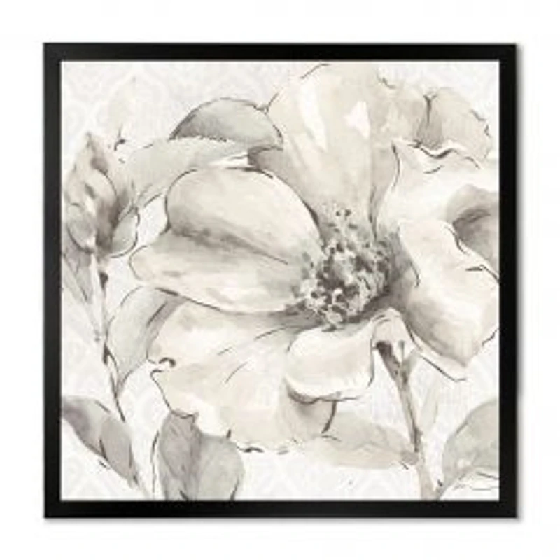 Indigold Grey Peonies IV Canvas Art