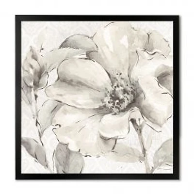 Indigold Grey Peonies IV Canvas Art
