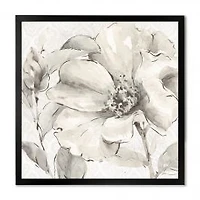 Indigold Grey Peonies IV Canvas Art