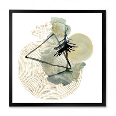 Abstract of Mountains Moon and Tree Wall Art