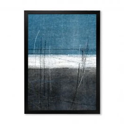 Teal Meets Grey Abstract Art Wall Art