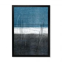 Teal Meets Grey Abstract Art Wall Art