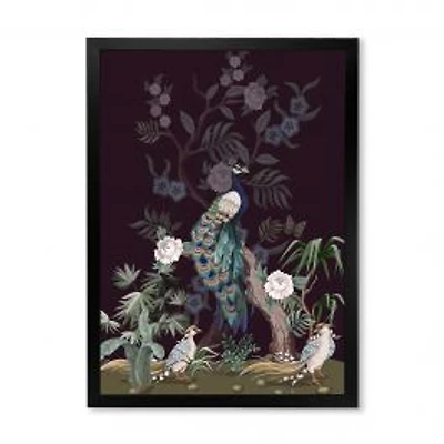 Chinoiserie with Birds and Peonies V Wall Art