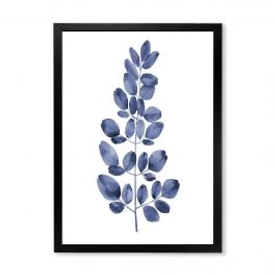 Navy Blue Eucalyptus II Wall Art