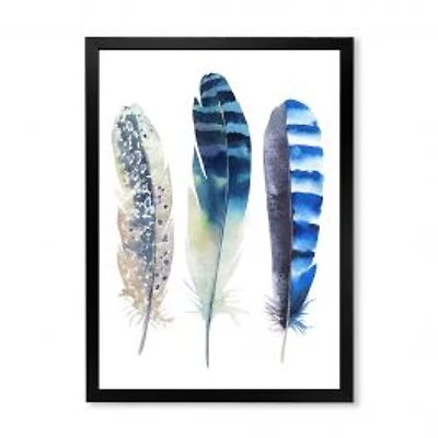 Colourful Boho Feathers I Wall Art