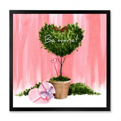 Heart Shaped Valentine House Plant Wall Art
