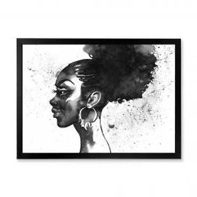 Monochrome Portrait of African American Woman I Wall Art