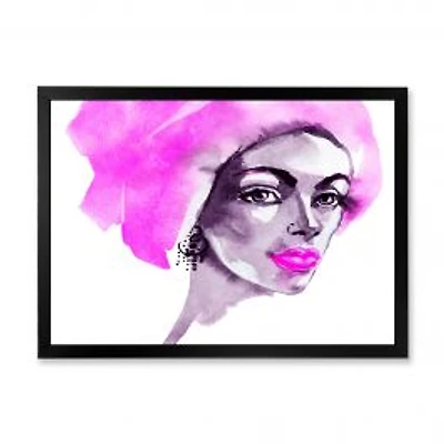 Afro American Woman Fashion Portrait Wall Art