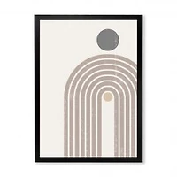 Abstract Rainbow Sun and Moon in Earth Tones I Wall Art