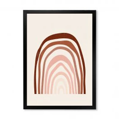 Terracotta Minimalist Boho Rainbow I Wall Art