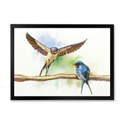 Two Barn Swallows Birds Wall Art