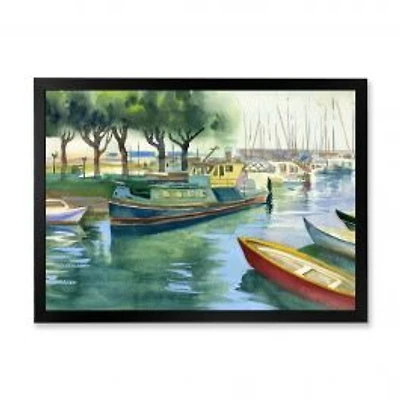 Boats in Green Spring Wall Art