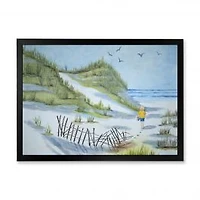 Child Walking The Beach Wall Art