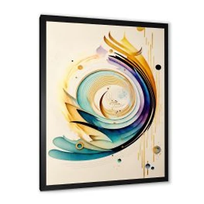 Colorful Watercolor Spiral Wall Art