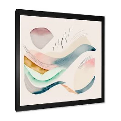 Multi-Color Pastel Waves Wall Art