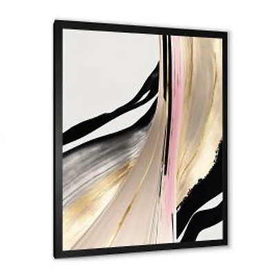 Minimalism Pink And Gold Cubic Fusion VII Wall Art