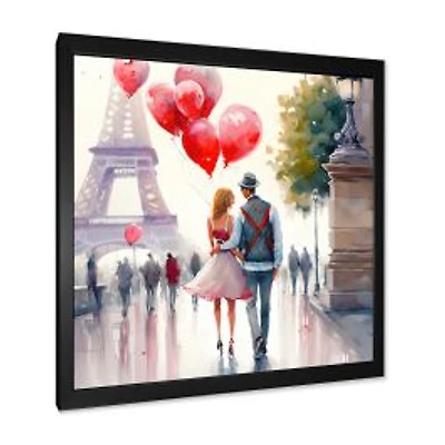 Couples In Love In Paris Wall Art