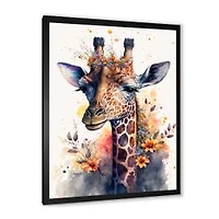 Cute Giraffe Floral Art I Wall Art