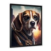 Beagle Gangster In NYC Wall Art