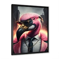 Flamingo Gangster In NYC Wall Art