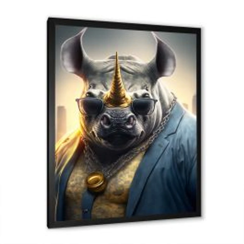 Rhino Gangster in NYC Wall Art