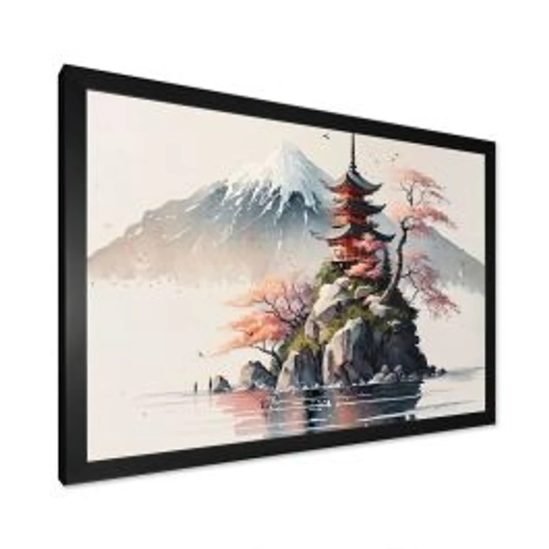 Japanese Landscape In Watercolor I Wall Art