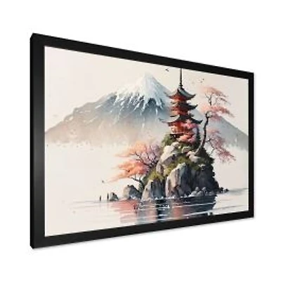 Japanese Landscape In Watercolor I Wall Art