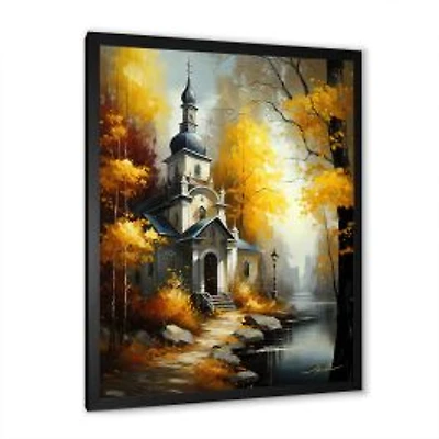 Church In Forest In Autumn IV Wall Art