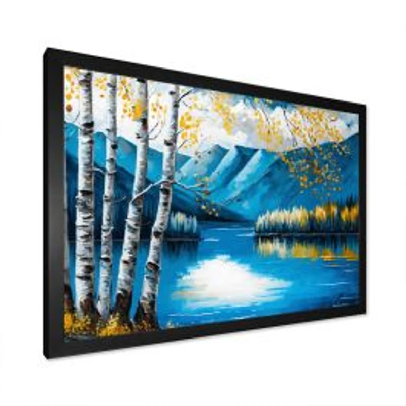 Lake View In The Fall Wall Art