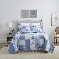 Laura Ashley Paisley Patchwork Cotton Quilt Set