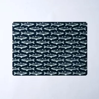 Fish Print Placemat - Blue
