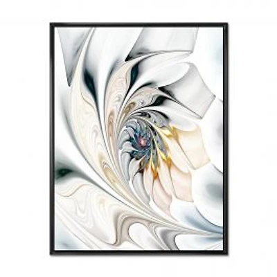 White Stained Glass Wall Art Canvas