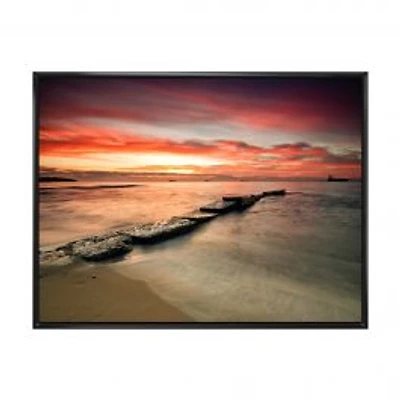 Wonderful Sunrise on Black Ocean Wall Art