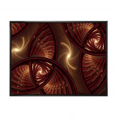 Brown Symmetrical Fractal Pattern Wall Art