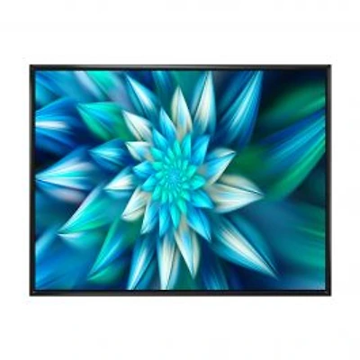 Huge Blue Fractal Flower Wall Art