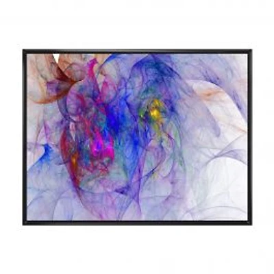 Blue Mystic Psychedelic Texture Art on Canvas