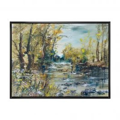 Rocky River in the Forest Wall Art