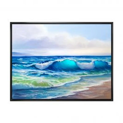 Seascape with Sunlight Catching A Wave Wall Art