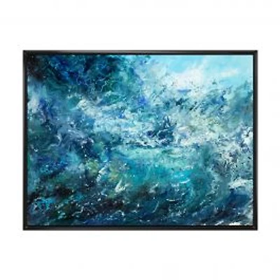 Wild Blue Ocean Waves V Wall Art