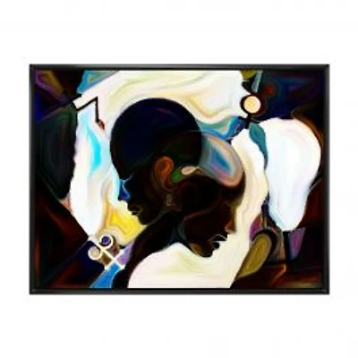 Union of Male and Female Faces I Canvas Wall Art Print