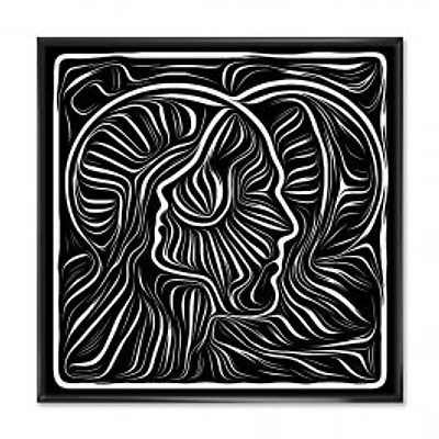 Black and White Awareness Portrait I Wall Art