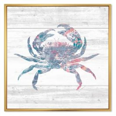 Pink Crab Ocean Life Wall Art