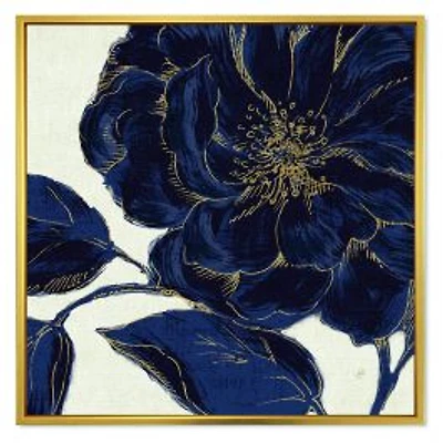 Dark Rose Gilded Gold Canvas Wall Art Print