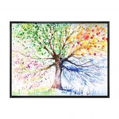 Four Seasons Tree Canvas Art Print