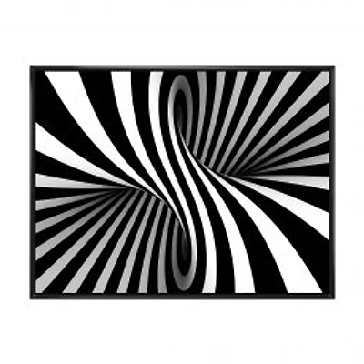 Black and White Spiral Digital Canvas Art Print