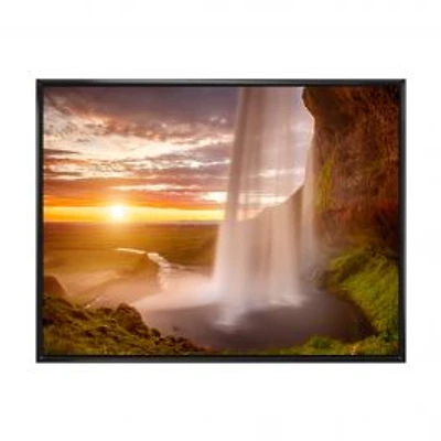 Seljalandsfoss Waterfall at Sunset Wall Art canvas