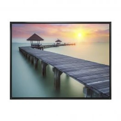 Wooden Sea Bridge and Sunset Wall Art